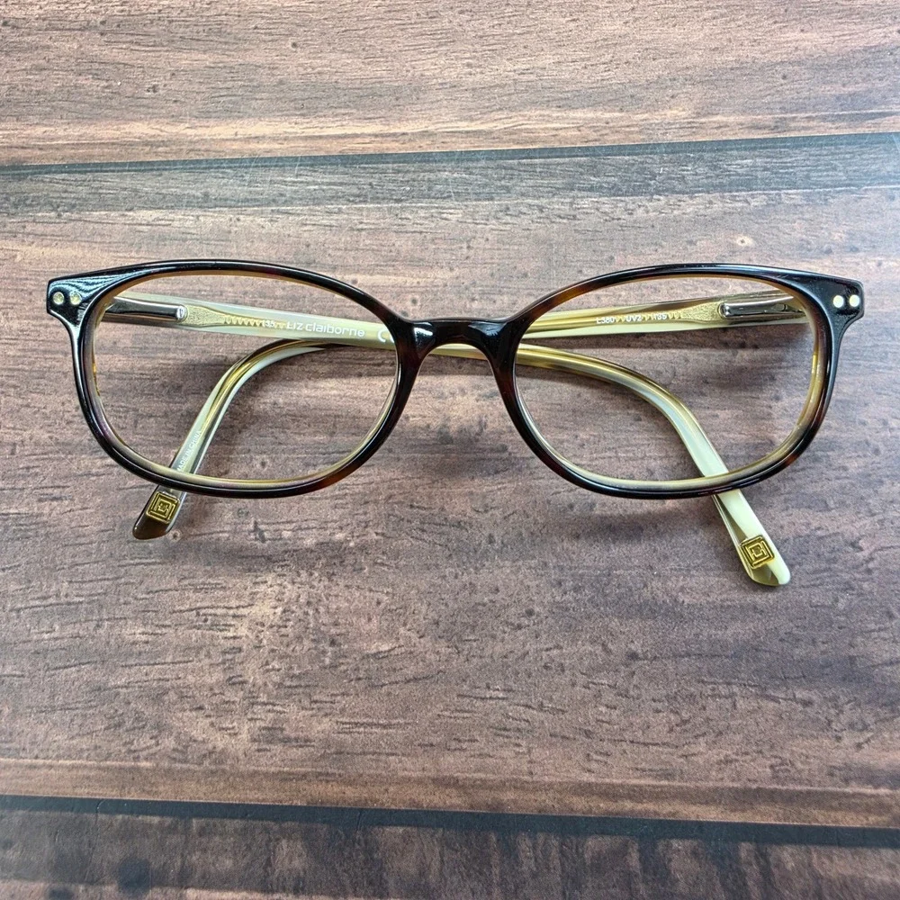 Liz Claiborne L380 UV2 Brown Tortoise Shell Oval Eyeglasses Frames 135mm